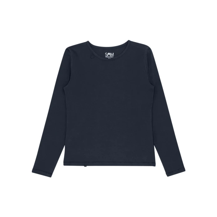 T-shirt enfant ultra doux manches longues - Bleu