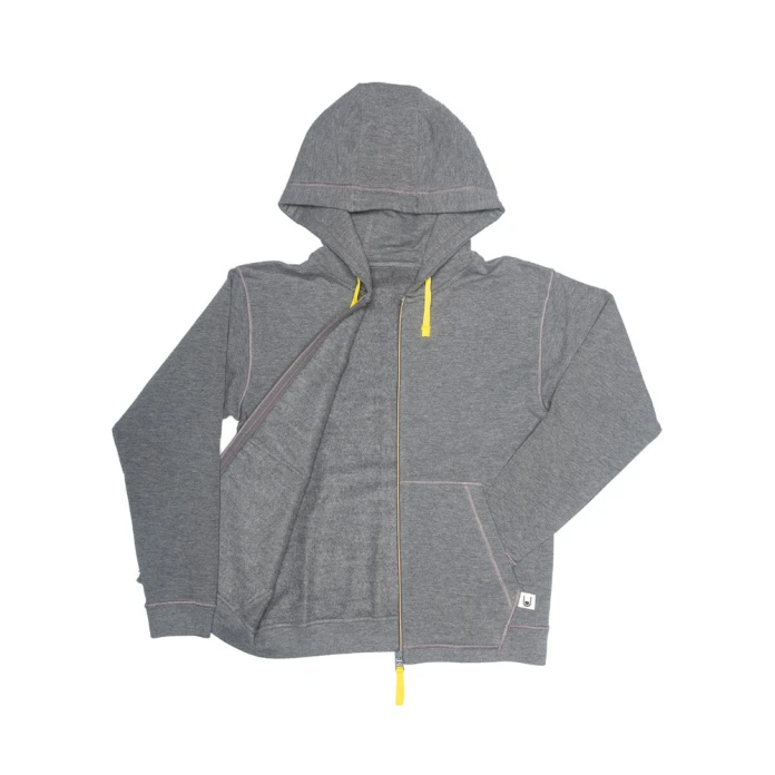 Sweat à capuche zippé enfant - Gris