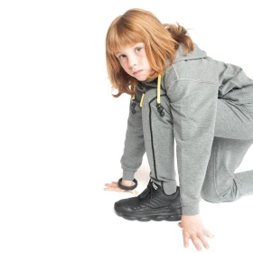 Sweat à capuche zippé enfant - Gris