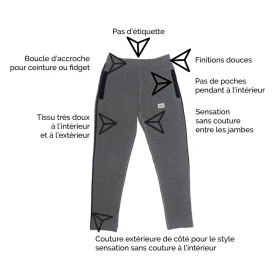 Pantalon Air Slim enfant - Gris