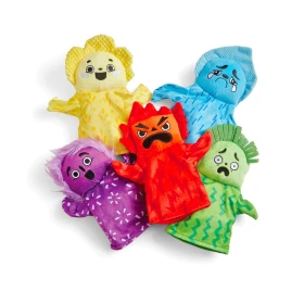 Marionnettes des émotions colorées