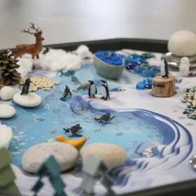 Décor monde Hivernal pour bac d'exploration
