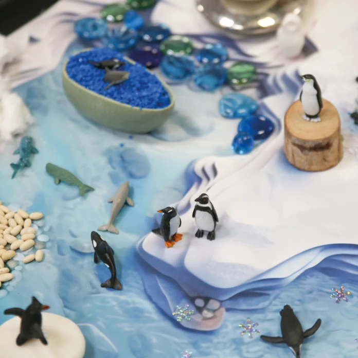 Décor monde Hivernal pour bac d'exploration