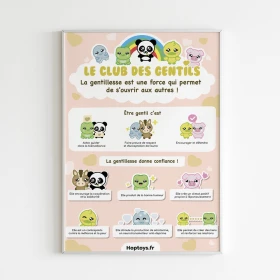 Affiches sur la gentillesse - Le club des gentils !