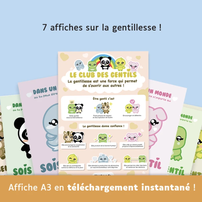 Affiches sur la gentillesse - Le club des gentils !