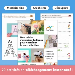 Mon carnet d'exercices ludiques pour entraîner la motricité fine