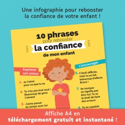 Affiche "10 phrases pour rebooster la confiance !"