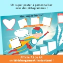 Poster à personnaliser "Moi, super-héros !"
