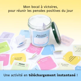 Mon bocal à victoires - Cartes de pensées positives