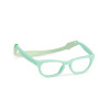 Lunettes turquoise pour poupée inclusive