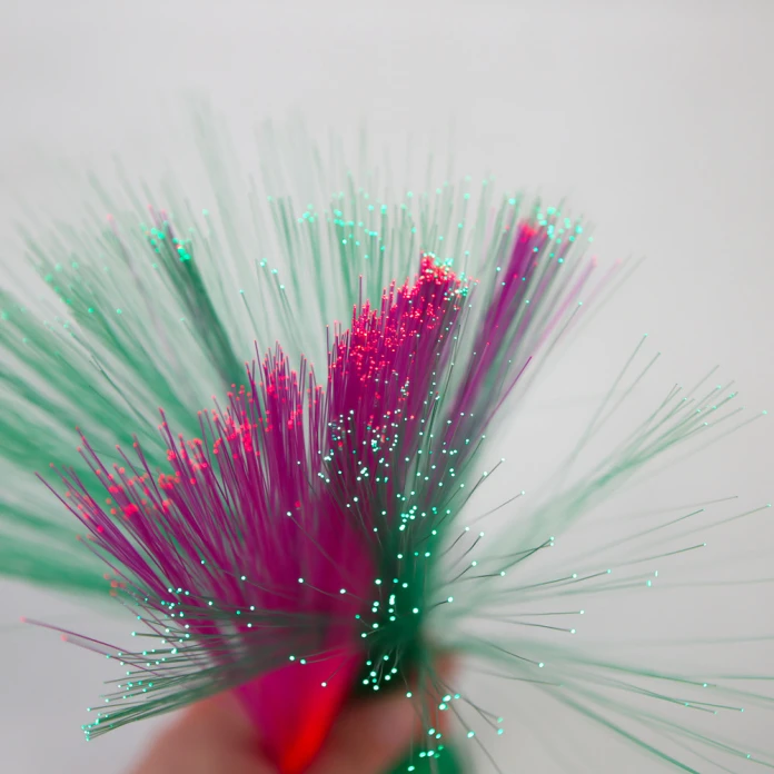Mini lampes fibres optiques par 4