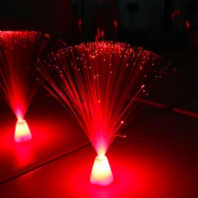 Mini lampes fibres optiques par 4