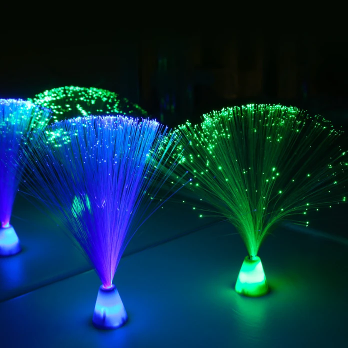 Mini lampes fibres optiques par 4