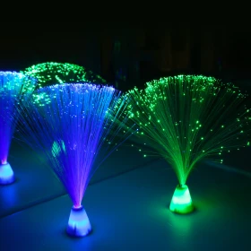 Mini lampes fibres optiques par 4