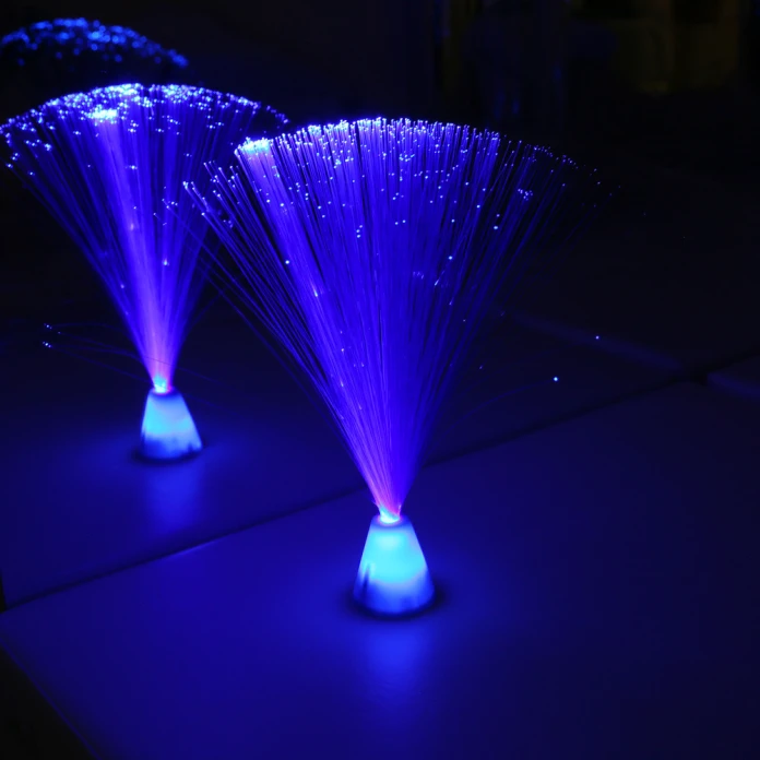 Mini lampes fibres optiques par 4