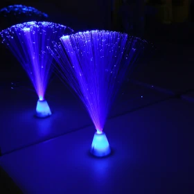 Mini lampes fibres optiques par 4