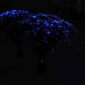Mini lampes fibres optiques par 4