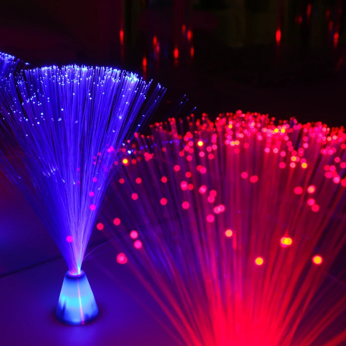 Mini lampes fibres optiques par 4