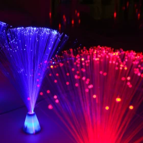 Mini lampes fibres optiques par 4