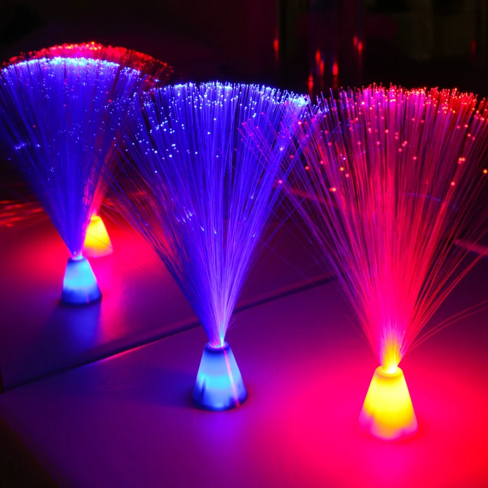 Mini lampes fibres optiques par 4