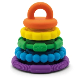 Jouet de dentition à empiler arc-en-ciel