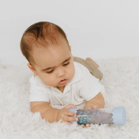 Bouteille apaisante pour bébé - bleue