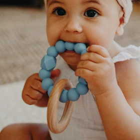 Anneau de dentition bleu soft