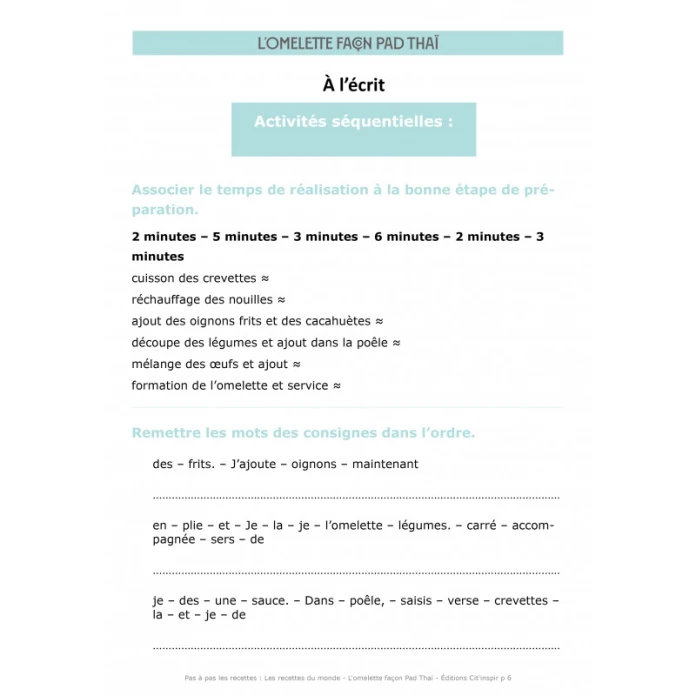 Pas à pas les recettes : la cuisine du monde