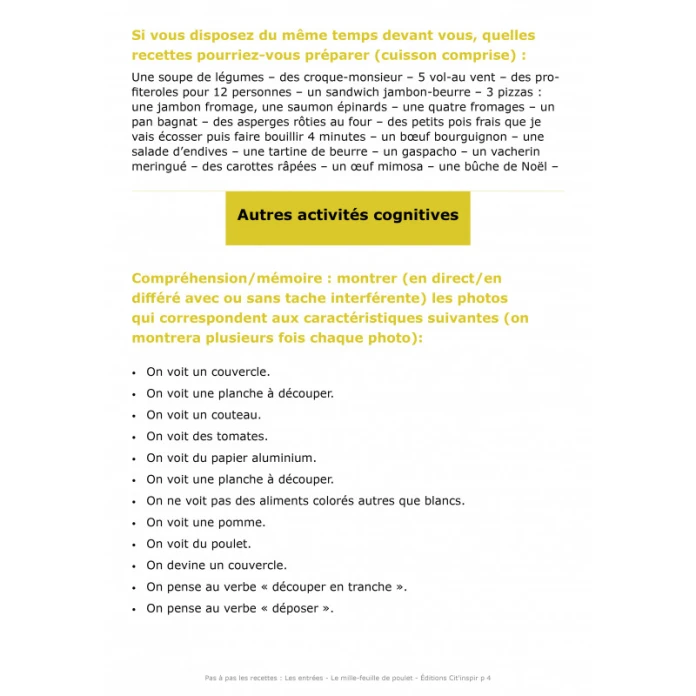 Pas à pas les recettes : les entrées