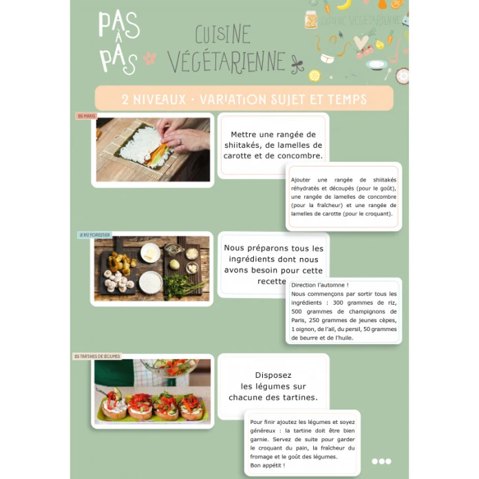 Pas à pas les recettes : les plats végétariens