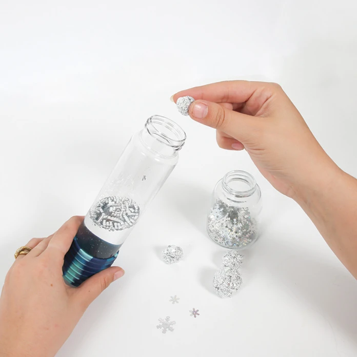 Bouteille apaisante DIY galaxie