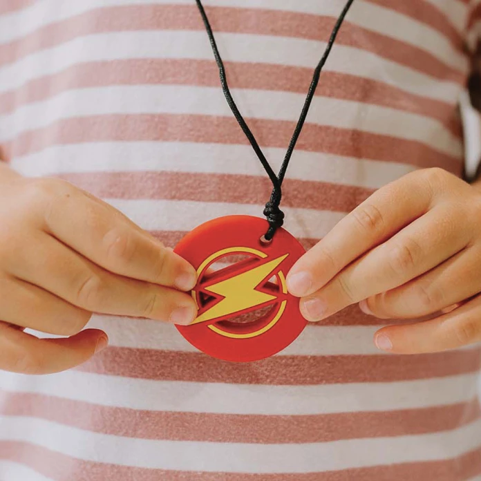 Pendentif à mâcher éclair rouge