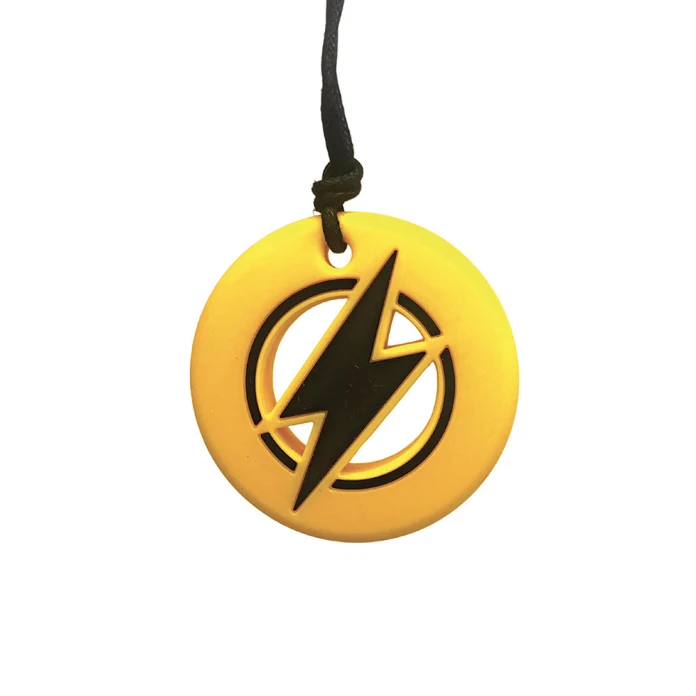 Pendentif à mâcher éclair jaune