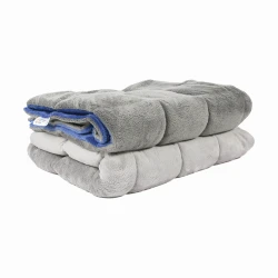 Couverture lestée 50 x 70 cm - 2 kg - bleu/gris foncé