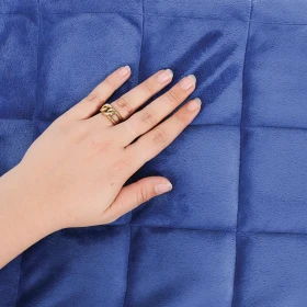 Couverture lestée 50 x 70 cm - 2 kg - bleu/gris foncé