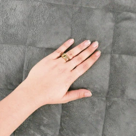 Couverture lestée 50 x 70 cm - 2 kg - gris clair/gris foncé