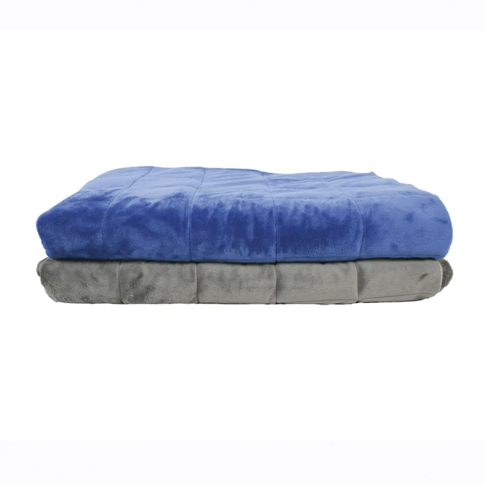 Couverture lesté 100 x 150 cm - 3 kg - bleu/gris foncé