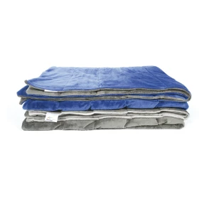 Couverture lesté 100 x 150 cm - 3 kg - bleu/gris foncé