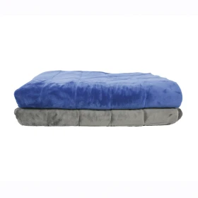 Couverture lesté 100 x 150 cm - 3 kg - gris clair/gris foncé
