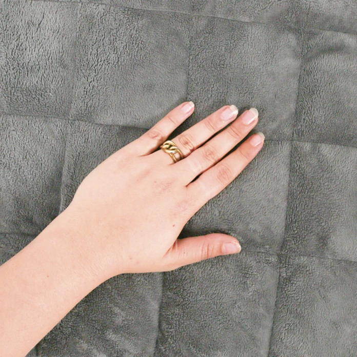 Couverture lesté 100 x 150 cm - 3 kg - gris clair/gris foncé