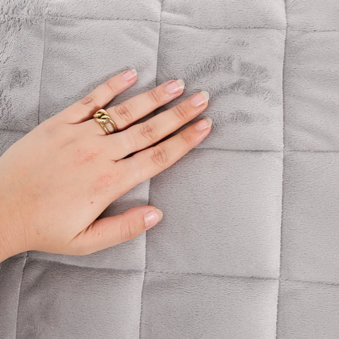 Couverture lesté 100 x 150 cm - 3 kg - gris clair/gris foncé