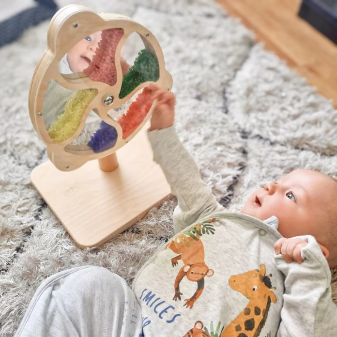 Moulin en bois – Miroir et billes