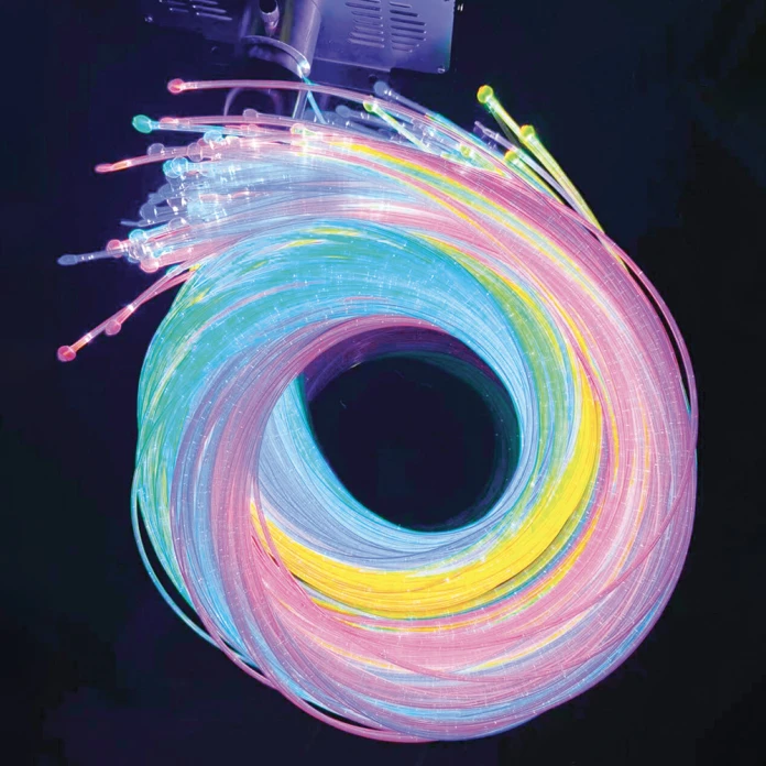 150 fils de fibres optiques colorés – 1,5 m