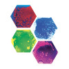 Lot de 4 plaques sensori-motrices hexagonales