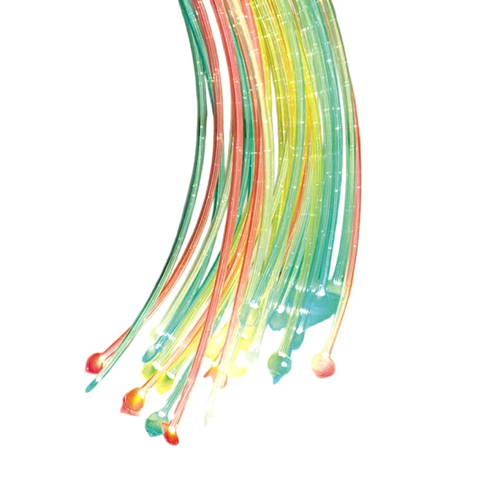 Fibres optiques lumineuses – 50 brins UV colorés