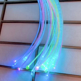 Fibres optiques lumineuses – 50 brins UV colorés