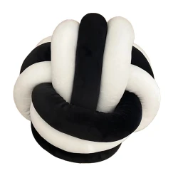 Coussin nœud - noir et blanc