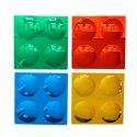 Miroirs sensoriels convexes colorés - lot de 4