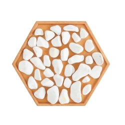 Panneau sensoriel hexagonal - pierres blanches