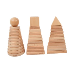Jeu d'encastrement en bois - 3 formes